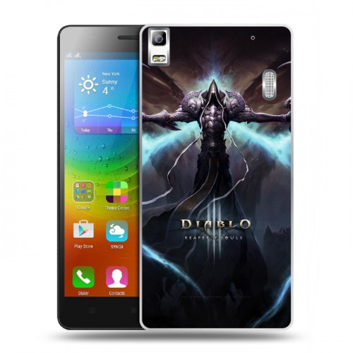 Дизайнерский пластиковый чехол для Lenovo A7000 Diablo