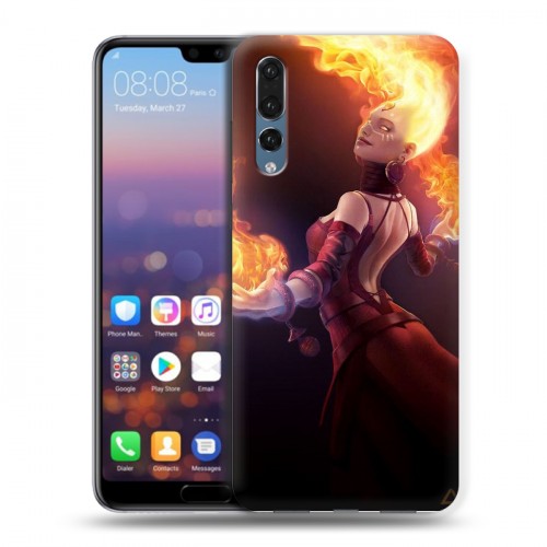 Дизайнерский силиконовый с усиленными углами чехол для Huawei P20 Pro Dota 2