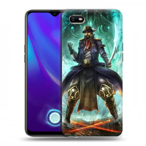 Дизайнерский силиконовый с усиленными углами чехол для OPPO A1k Dota 2