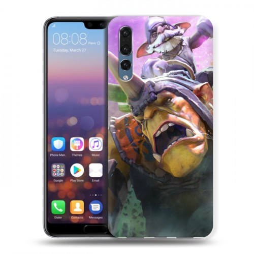 Дизайнерский силиконовый с усиленными углами чехол для Huawei P20 Pro Dota 2