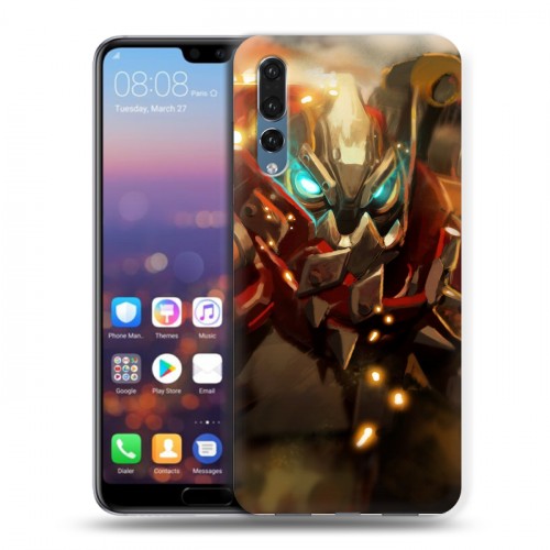 Дизайнерский силиконовый с усиленными углами чехол для Huawei P20 Pro Dota 2