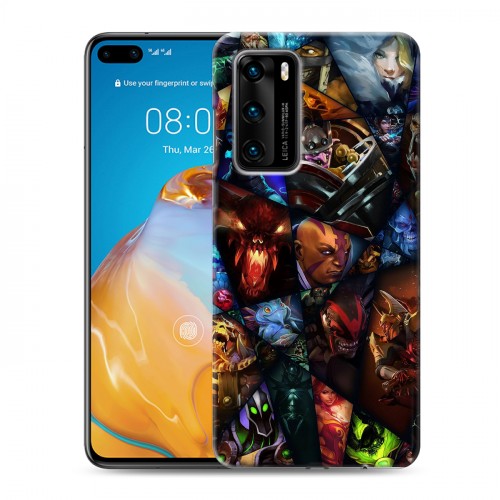 Дизайнерский силиконовый с усиленными углами чехол для Huawei P40 Dota 2