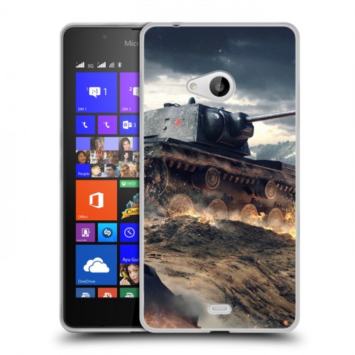 Дизайнерский пластиковый чехол для Microsoft Lumia 540 Танки