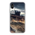 Дизайнерский силиконовый чехол для Iphone x10 Танки