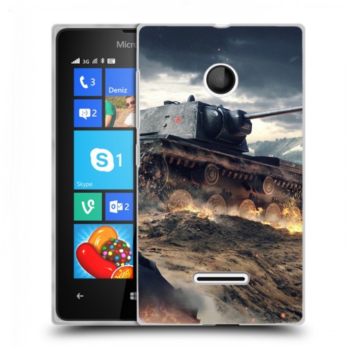 Дизайнерский пластиковый чехол для Microsoft Lumia 435 Танки