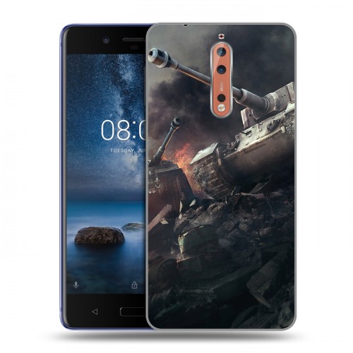 Дизайнерский пластиковый чехол для Nokia 8 Танки