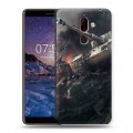 Дизайнерский пластиковый чехол для Nokia 7 Plus Танки