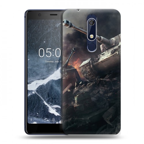 Дизайнерский пластиковый чехол для Nokia 5.1 Танки