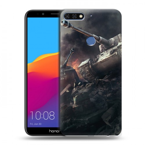 Дизайнерский пластиковый чехол для Huawei Honor 7C Pro Танки