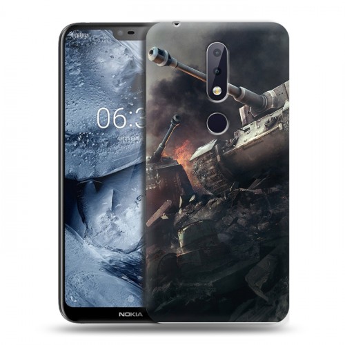 Дизайнерский силиконовый чехол для Nokia 6.1 Plus Танки