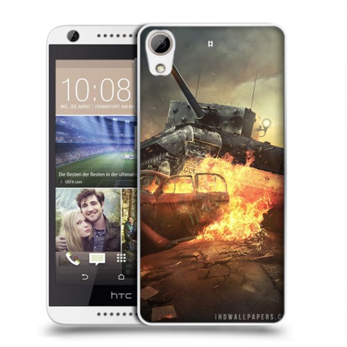 Дизайнерский силиконовый чехол для HTC Desire 626 Танки