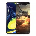 Дизайнерский пластиковый чехол для Samsung Galaxy A80 Танки