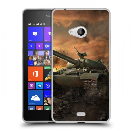 Дизайнерский пластиковый чехол для Microsoft Lumia 540 Танки