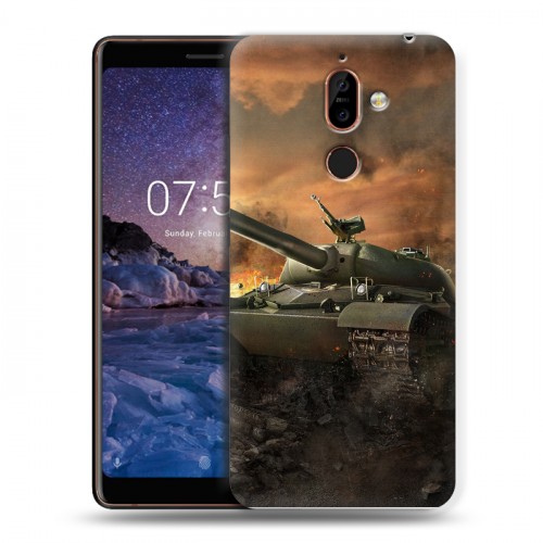 Дизайнерский пластиковый чехол для Nokia 7 Plus Танки