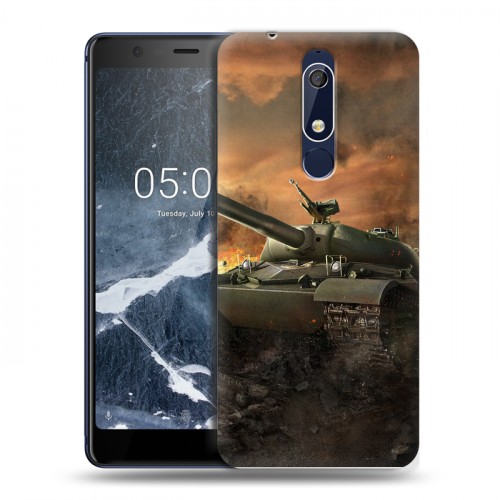 Дизайнерский пластиковый чехол для Nokia 5.1 Танки