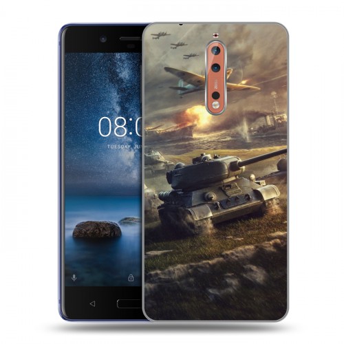 Дизайнерский пластиковый чехол для Nokia 8 Танки