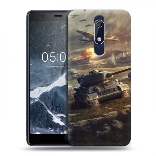 Дизайнерский пластиковый чехол для Nokia 5.1 Танки