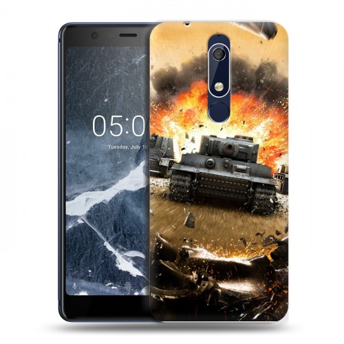 Дизайнерский пластиковый чехол для Nokia 5.1 Танки