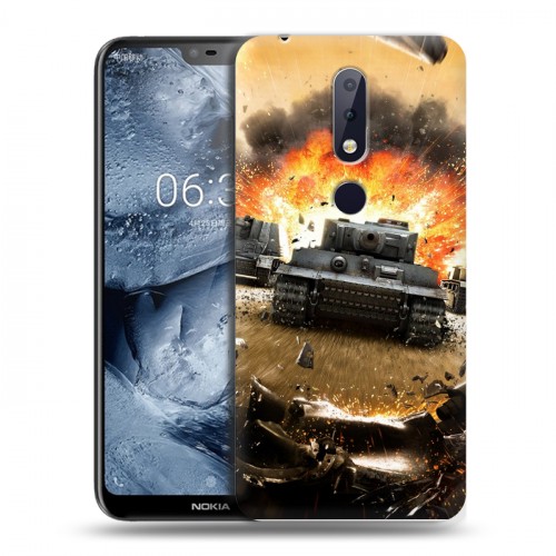 Дизайнерский силиконовый чехол для Nokia 6.1 Plus Танки