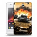 Дизайнерский пластиковый чехол для Sony Xperia E Танки