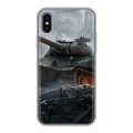 Дизайнерский силиконовый чехол для Iphone x10 Танки