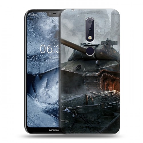 Дизайнерский силиконовый чехол для Nokia 6.1 Plus Танки