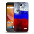 Дизайнерский пластиковый чехол для ZTE Blade X5 Российский флаг