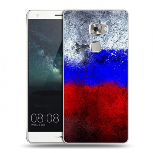 Дизайнерский пластиковый чехол для Huawei Mate S Российский флаг