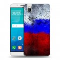 Дизайнерский пластиковый чехол для Huawei ShotX Российский флаг