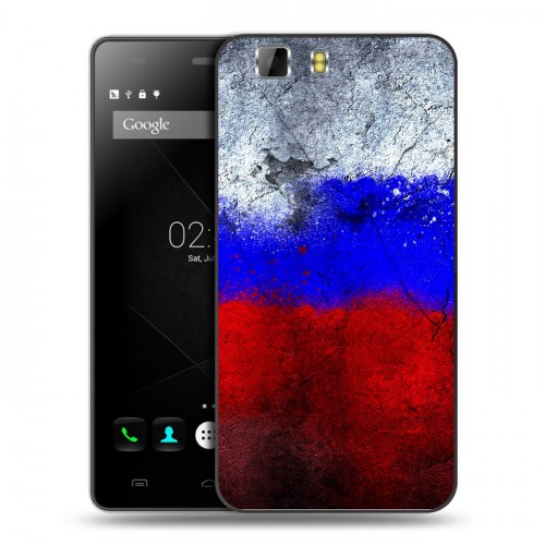 Дизайнерский силиконовый чехол для Doogee X5 Российский флаг