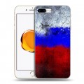 Дизайнерский пластиковый чехол для Iphone 7 Plus / 8 Plus Российский флаг