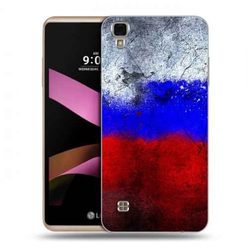 Дизайнерский пластиковый чехол для LG X Style Российский флаг