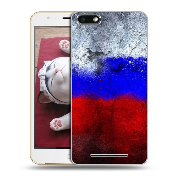 Дизайнерский силиконовый чехол для BQ Strike Российский флаг (на заказ)