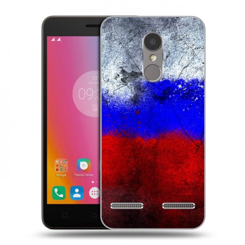 Дизайнерский пластиковый чехол для Lenovo K6 Российский флаг