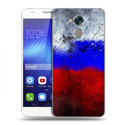 Дизайнерский пластиковый чехол для Huawei Honor 6C Российский флаг