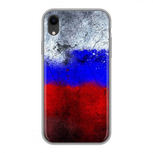 Дизайнерский пластиковый чехол для Iphone Xr Российский флаг