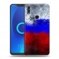 Дизайнерский силиконовый чехол для Alcatel 5V Российский флаг
