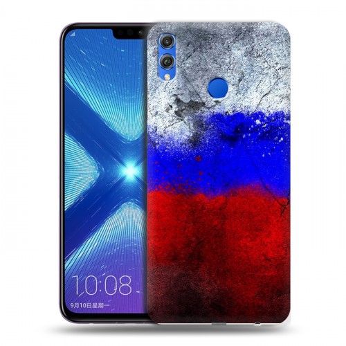 Дизайнерский силиконовый чехол для Huawei Honor 8X Российский флаг