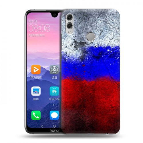 Дизайнерский пластиковый чехол для Huawei Honor 8X Max Российский флаг