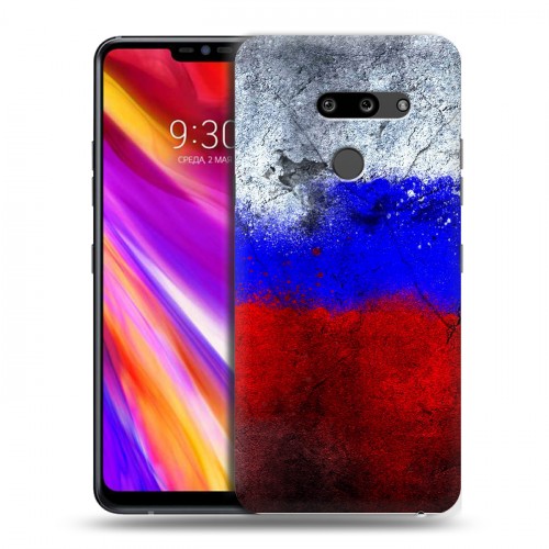 Дизайнерский пластиковый чехол для LG G8 ThinQ Российский флаг