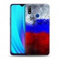 Дизайнерский силиконовый с усиленными углами чехол для Realme 3 Pro Российский флаг