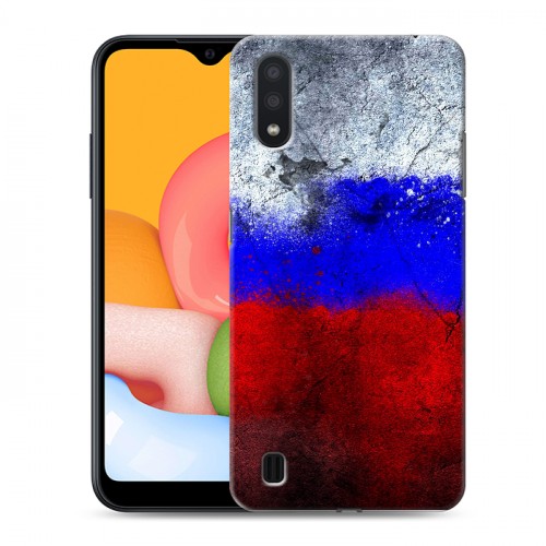 Дизайнерский силиконовый чехол для Samsung Galaxy M01 Российский флаг