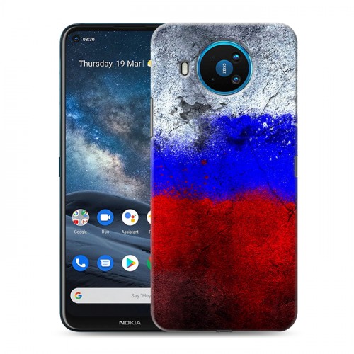 Дизайнерский силиконовый чехол для Nokia 8.3 Российский флаг