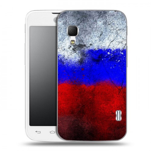 Дизайнерский пластиковый чехол для LG Optimus L5 2 II Российский флаг