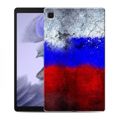 Дизайнерский силиконовый чехол для Samsung Galaxy Tab A7 lite Российский флаг