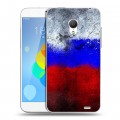 Дизайнерский силиконовый чехол для  Meizu MX3 Российский флаг