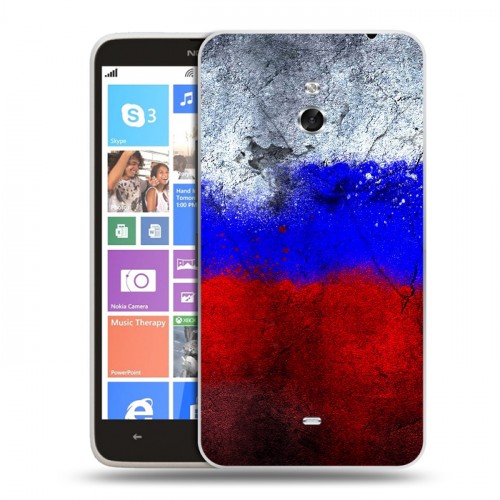 Дизайнерский пластиковый чехол для Nokia Lumia 1320 Российский флаг