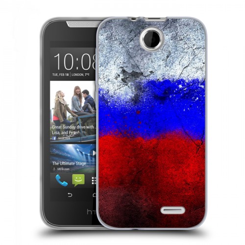 Дизайнерский силиконовый чехол для HTC Desire 310 Российский флаг