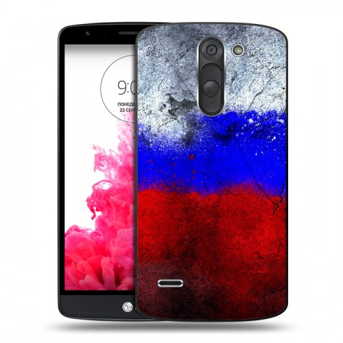Дизайнерский пластиковый чехол для LG G3 Stylus Российский флаг