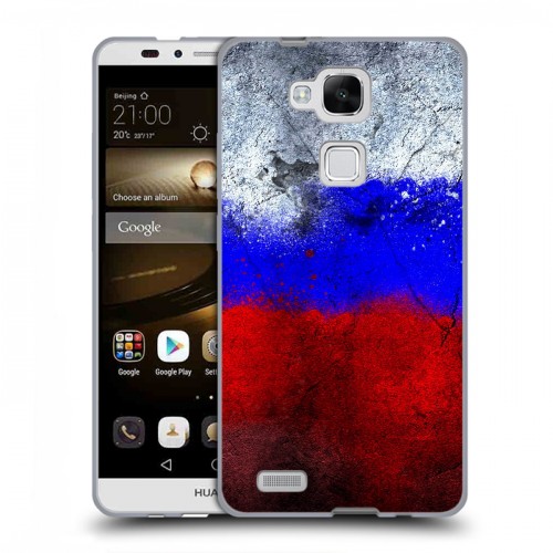Дизайнерский пластиковый чехол для Huawei Ascend Mate 7 Российский флаг